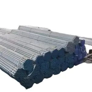 Tuyau en acier HDG en Chine avec les deux extrémités filetées avec des bouchons de protection en plastique Tuyau en acier galvanisé à chaud 4 pouces