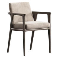 JP Modern Leisure Style Cafe Dining Collection Hotels Chaises ergonomiques en bois massif avec coussins en tissu à boucle amovible