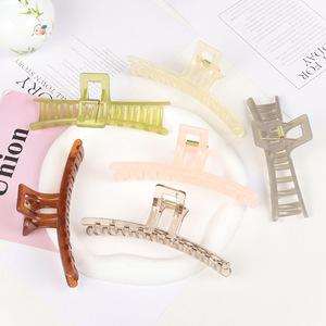 Pinza de Pelo Estilo Coreano Minimalista, Acrílica, Ligera, de Color Sólido, para Uso Diario - Product Image 4