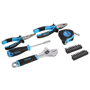 Juego de Herramientas Manuales Multifuncionales FIXTEC de 25 Piezas para el Hogar, Alicates/Llave Inglesa/Cinta Métrica de Acero/Manija de Destornillador FHTK02 - Product Image 2