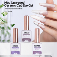 R S Nail – Gel UV transparent effet œil de chat en céramique 8g, 24 couleurs, longue tenue, avec logo personnalisé – Fournitures de beauté pour ongles