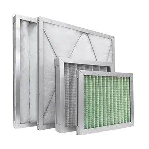 Disesuaikan Utama Tungku HVAC Aluminium Karton Filter Merv 13 Bingkai Panel Lipit Air Pre Filter Karbon Aktif Filter