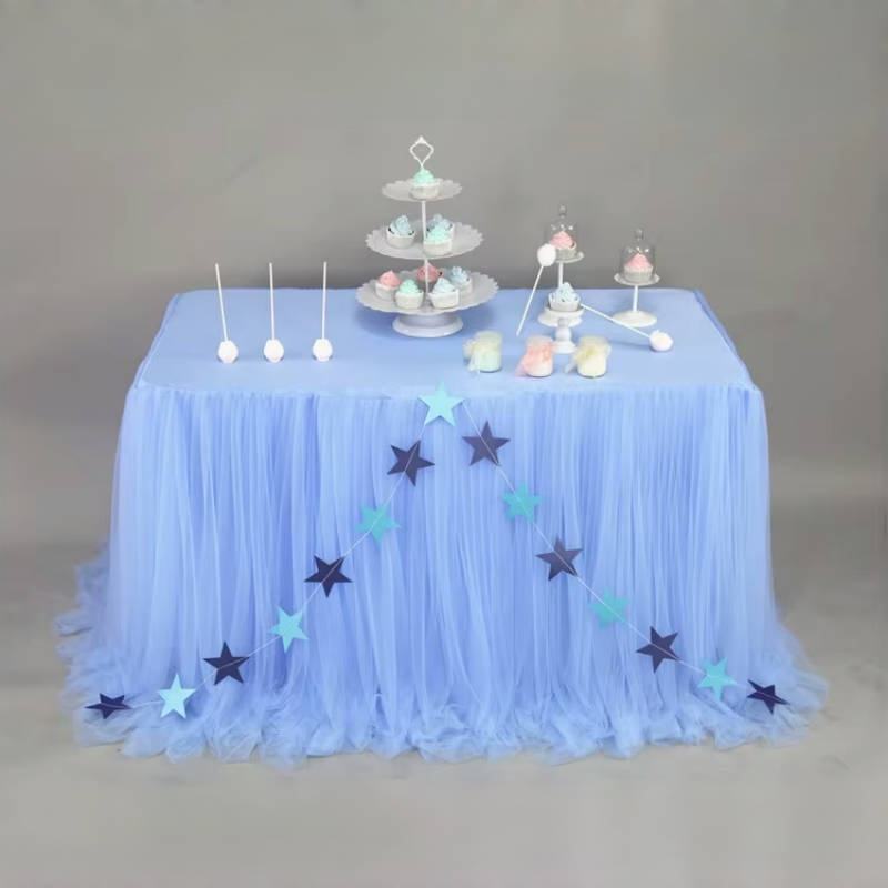 037 Tissu bleu + gaze bleue