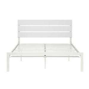 Meubles de chambre à coucher de style décontracté DB Contemporary 1pc Queen White Metal Bed - Product Image 3