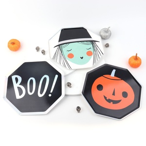 Ensemble de 9 ''Halloween BOO Citrouille Fantômes Sorcière Ensemble Assiette en Papier Jetable Halloween pour Enfants et Adultes Servir 24 - Product Image 2