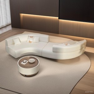 S Shaped <b>Sofa</b> Modern Curved <b>Hotel</b> Lounge Furniture Durable Flocking Fabric Adult Child Elderly Use - Product Image 2