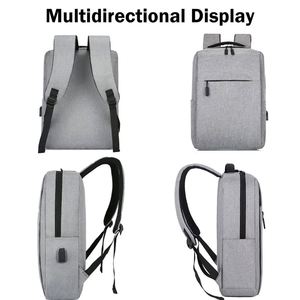Sac d'école personnalisé avec logo sur mesure, sac à dos multifonctionnel pour ordinateur portable 16 pouces avec chargeur USB pour cadeaux de voyage - Product Image 3