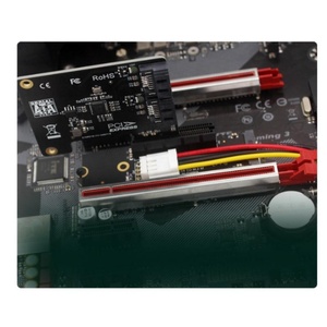 NGFF-Tarjeta elevadora M.2 <span class=keywords><strong>a</strong></span> PCI-E 4X, <span class=keywords><strong>adaptador</strong></span> de llave <span class=keywords><strong>M2</strong></span> M <span class=keywords><strong>a</strong></span> PCIe X4 con indicador LED, alimentación <span class=keywords><strong>SATA</strong></span> - Product Image 6