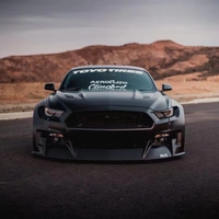 Kit carrosserie large CD de haute qualité en PP pour Ford Mustang 15-17, comprenant une lèvre avant, des extensions d'ailes, des jupes latérales et un diffuseur arrière