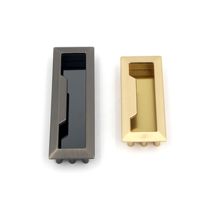 Tiradores de dedo de cajón de armario empotrado oculto tiradores de puerta de Granero corrediza de bolsillo de montaje empotrado Rectangular manijas OEM ODM moderno - Product Image 2
