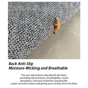 Tappeto Persiano Stile Americano per <span class=keywords><strong>Soggiorno</strong></span> con Base Lavabile, Moquette Ispessita <span class=keywords><strong>in</strong></span> Finto Cashmere, Vintage Bohémien - Product Image 2