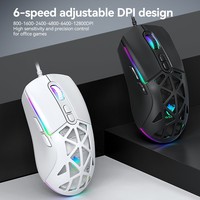Mouse Gaming USB Berkabel G520 Mini RGB dengan Desain Ultra Tipis, 7 Tombol, Akselerasi 20G, Penutup Belakang Magnetik, Bersertifikasi FCC/RoHS
