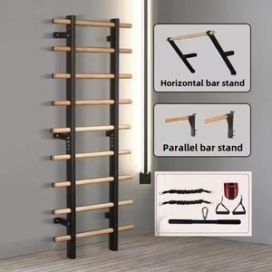 <span class=keywords><strong>Escalera</strong></span> sueca de pared para interiores con barra de dominadas ajustable, proveedor verificado de calidad, venta al por mayor - Product Image 2