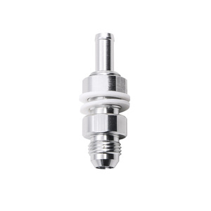 Hoso Racing 6An Bulkhead To 5/16 Hose Barb Fuel <b>Pump</b> <b>Adapter</b> Aluminum Alloy Silver - Product Image 5