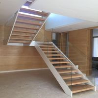 Escaliers à double poutre haute résistance, faciles à installer, avec design et couleur personnalisés