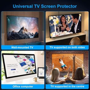 Protector de pantalla de <span class=keywords><strong>TV</strong></span> de 43 pulgadas personalizado, HD transparente panel de pantalla, protección acrílica para <span class=keywords><strong>TV</strong></span>, soporte de punto único/doble montado en la pared - Product Image 6