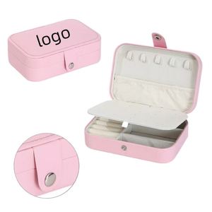 Boîte de rangement portable grande capacité à double couche pour colliers, cadeaux originaux, boîte à bijoux en stock - Product Image 1