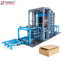 Ligne de production automatique de panneaux MDF 4*8 pieds avec PLC et pompe, machine de pressage à chaud haute productivité pour panneaux de particules