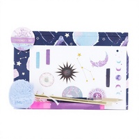 Nouveautés Offistar Ensemble de papeterie Kawaii avec design ciel étoilé, ensemble cadeau pour enfants, pour étudiants XFSS1037