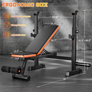 CZFIT Set de Banco de Levantamiento de Pesas con Soporte para Barra, para Ejercicios de Piernas y Sentadillas, Banco Ajustable para Levantamiento de Pesas - Product Image 2