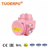 Válvula de Mariposa Eléctrica Tuoerpu Modelo TOP-110 de 90 Grados con Actuador de Cuarto de Vuelta, de Acero al Carbono con Brida, Moduladora de Encendido/Apagado para Agua