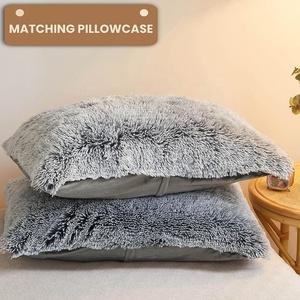 Shaggy <strong>Fluffy</strong> Faux Fur <strong>Duvet</strong> <strong>Cover</strong> Set Button Closure Velvety Bedding Set Comforter <strong>Cover</strong> with Pillowcase - Product Image 2