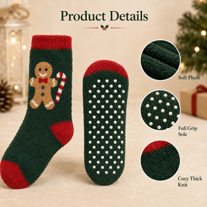 <span class=keywords><strong>Calcetines</strong></span> Antideslizantes de Felpa Personalizados para Navidad, Juego de Regalo de 3 Pares, <span class=keywords><strong>Calcetines</strong></span> de Invierno Suaves y Afelpados con Logotipo OEM ODM y Empaque - Product Image 4