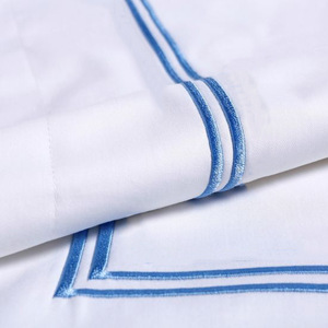 Otel kalite fabrika kaynağı % 100% pamuk nakış lüks nevresim 4 adet nevresim takımı kraliçe yorgan keten yatak seti nevresim takımı - Product Image 4