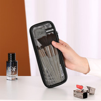 Étui de voyage portable en maille respirante pour femmes, pour rouges à lèvres, crayons à sourcils, eye-liners, poudres et pinceaux de maquillage – Vente en gros