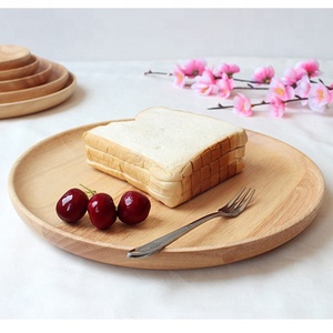 Assiette <span class=keywords><strong>en</strong></span> <span class=keywords><strong>bois</strong></span> jetable, rond naturel de Restaurant japonais, assiette pain de fruits pour la nourriture, vente <span class=keywords><strong>en</strong></span> gros 50 pièces - Product Image 5