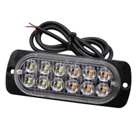Lampu Darurat Peringatan Bahaya Konstruksi Mobil Super Terang Warna Amber Putih Shinemien SM202-12D 12-24V 12 LED IP68 Tahan Air
