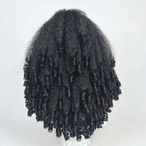 Afro Kinky Curly <b>Wigs</b> for Black Women <b>Synthetic</b> Fiber Natural Texture Comfortable Fit Easy Wear Premium Quality Transparent Lace - Product Image 2