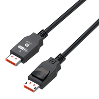 Câble DP 2.1 16K UHD 80 Gbps pour Home Cinéma, Moniteur de Jeu et Station de Travail Haute Vitesse