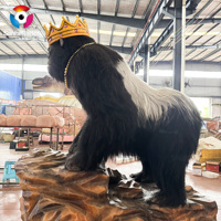 Grand modèle de gorille animatronique grandeur nature pour la décoration des centres commerciaux et des parcs à thème, pour les événements publics et les parcs d'aventure