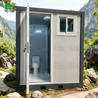 Toilettes préfabriquées portables de 20 pieds avec lavabo, douche et WC, séparation humide/sèche, pour hôtel et usage extérieur