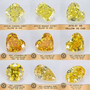 Diamante Cultivado en Laboratorio, Corte Portugués Redondo, Color Amarillo Intenso de 129 Facetas, Certificado IGI, 3.28CT, VS1, CVD - Product Image 2