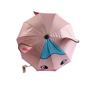 Paraguas Recto con Diseño de Animal de Dibujos Animados en 3D, con 6 Varillas y Mango en Forma de J, para Niños, con Tiras Reflectantes - Product Image 6