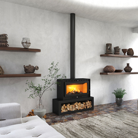 Poêle à bois en fonte au design moderne, durable, très vendu, pour chauffage domestique, fabriqué en Chine