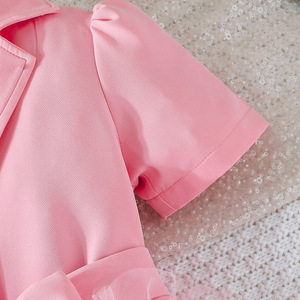 Conjunto de Ropa de Verano para Niñas de 7 Años, Color Rojo Rosa, <span class=keywords><strong>Gasa</strong></span> de Algodón, Transpirable, Manga Corta, Pantalones Anchos - Product Image 5