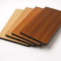 Revestimiento Exterior de ACP con Acabado de Madera PVDF de 1220x2440mm, Lámina Multicolor de 3/4/5mm para Fachada de Villa