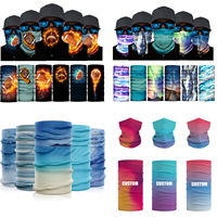 Masques faciaux en microfibre personnalisés avec logo, doux et confortables, cache-cou de sport d'extérieur sans couture, écharpe tubulaire multifonctionnelle, bandanas