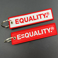 Llaveros Personalizados de Tela Tejida Colorida con Bordado, Etiquetas de Identificación Personalizadas, Fabricante Mayorista