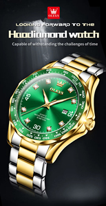 Montre-bracelet à quartz pour homme 9988, cadran lumineux, bracelet en acier inoxydable, étanche 30M, boîtier rond 41MM, montre de ville et d'affaires - Product Image 4