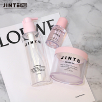 Flacons pompe transparents en PET rose clair de luxe 100ml 150ml 200ml pour emballage cosmétique et soins de la peau, flacons pompe transparents en plastique pour huile corporelle