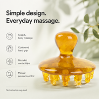 Masseur de cuir chevelu en résine, peigne de massage rond, brosse Gua Sha manuelle pour la tête et le corps, pour spa à domicile, salon, soins personnels et acheteurs en gros