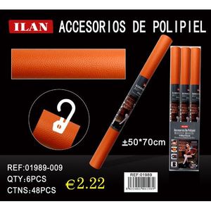 Rotolo di similpelle Ilan 50x70cm Arancione, accessorio in pelle sintetica per artigianato e progetti fai da te - Product Image 3