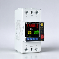 Module de protection de tension intelligent Tuya WiFi 150A avec double relais et reconnexion automatique contre les surtensions, sous-tensions et surcharges pour usage domestique CE