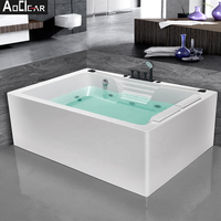 Baignoire Spa Intérieure à Jets Massants Effet Cascade en Acrylique – Grande Vente