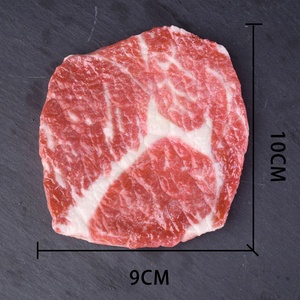 Bloc de viande simulée, steak au poivre noir, modèle carré, accessoire de présentation, coupe originale, aliment cru, faux modèle, plateau, DIY - Product Image 5