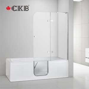 CKB OEM ODM S'allonger vers l'intérieur-porte pivotante Autoportante Trempage Blanc Salle de bain <span class=keywords><strong>Acrylique</strong></span> Marcher dans la <span class=keywords><strong>baignoire</strong></span> - Product Image 2